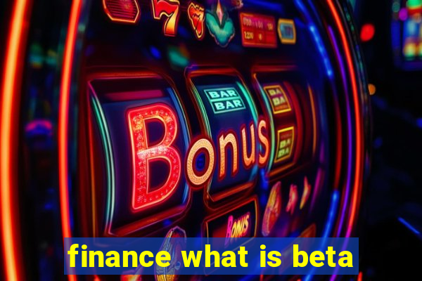 finance what is beta