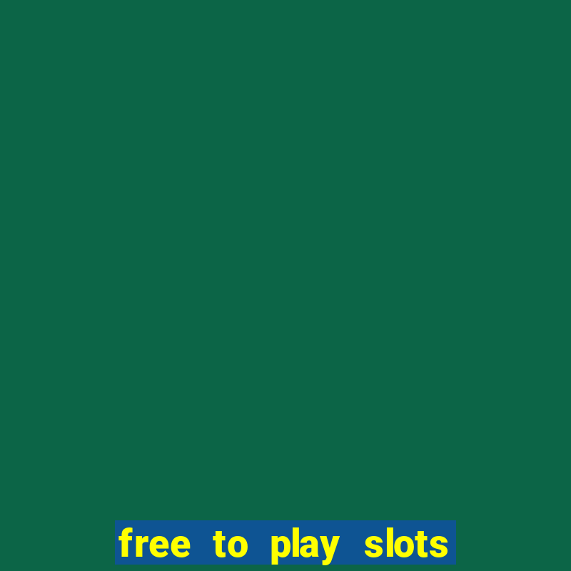 free to play slots online no download